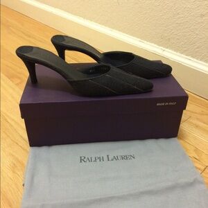 Ralph Lauren Black Mules